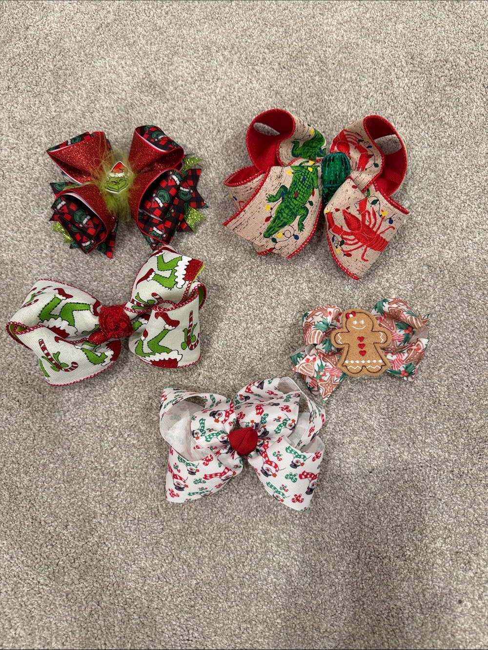 Lot of Christmas hair bows